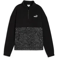 Puma Essentials Sweatshirt Animal-Print Schwarz L