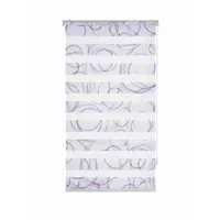 GARESA Doppelrollo Swing 50 x 150 cm weiß/grau/pink