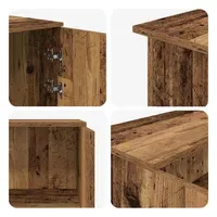 VidaXL Empfangstheke Räuchereiche 135x50x103,5 cm Holzwerkstoff