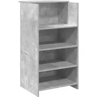 VidaXL Empfangstheke Betongrau 55x50x103,5 cm Holzwerkstoff