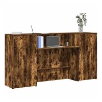 VidaXL Empfangstheke Räuchereiche 200x50x103,5 cm Holzwerkstoff