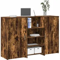 VidaXL Empfangstheke Räuchereiche 155x50x103,5 cm Holzwerkstoff