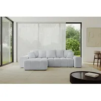 Altdecor Ecksofa mit Schlaffunktion und Bettkasten ENIL-L 297x189x68 Grau