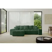 Altdecor Ecksofa mit Schlaffunktion und Bettkasten ENIL-L 297x189x68 Grün