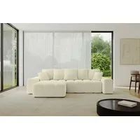 Altdecor Couch mit Schlaffunktion, Stauraum Wohnlandschaft Funktionsecke ENIL-L -