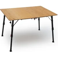 Qeedo Quick Kimmy 110x80 cm Campingtisch rechteckig mit Bambus-Tischplatte,