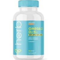 Herb Omega 3 1000 mg mit D3+K2 90 Kapseln