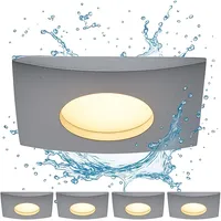 ETC Shop Einbaustrahler 4er Set weiß Aluminium