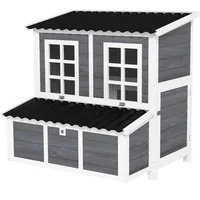 PawHut Hühnerstall 100 x 86 x 100 cm hellgrau