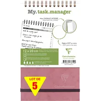 Clairefontaine 5x Spiralblock 12x20 cm, 250 Seiten 125 Bl