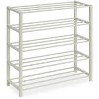 Idimex Schuhregal Beige, Metall Vintage, 80x84x29 cm, Garderobe, Schuhaufbewahrung,