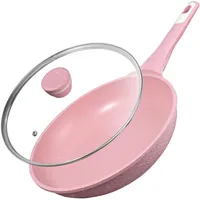 DYGG Antihaft Bratpfanne 28 cm mit Glasdeckel, Granitbeschichtung für