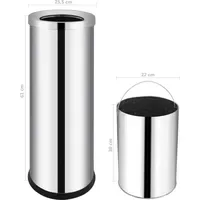 VidaXL Hotel 32 l Silber