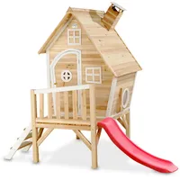 EXIT TOYS Spielhaus Natur, Holz, Zeder, 166x227x246 cm, EN