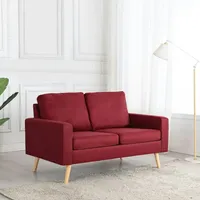 VidaXL 2-Sitzer-Sofa Weinrot Stoff