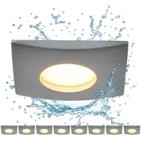 ETC Shop Einbaustrahler 8er Set weiß Aluminium