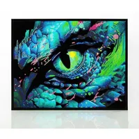 Needle art world Diamond Painting Neon Drachenauge Bastelset