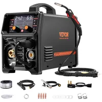 Vevor MIG-Schweißgerät, 200 A synergetische MIG-Schweißmaschine, 4-in-1-Gas-MIG/Flux Core-MIG/Stick/Lift-TIG-Mehrprozess-Welder mit