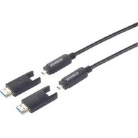 SpeaKa Professional Glasfaser / HDMI Anschlusskabel HDMI-A Stecker, HDMI-Micro-D