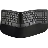 Matias FK143PCD-DE Sculpted Ergonomic Rechargeable Keyboard Kabellos Tastatur Deutsch,
