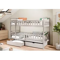 Kids Collective Hochbett 90x200 cm Etagenbett mit zwei Schubladen,