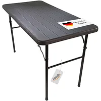 Lemodo Gartentisch in Holz-Optik, Klapptisch mit Tischplatte 120 x