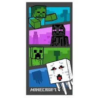 Minecraft Badetuch 70 x 140 cm grau