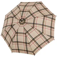 Doppler Regenschirm Fiber Golf Flex Automatic Check Umbrella Beige