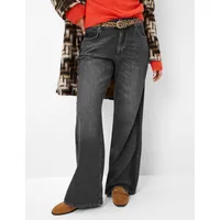 Brax Damen Five-Pocket-Hose Style MORGAN USED DARK GREY, denim