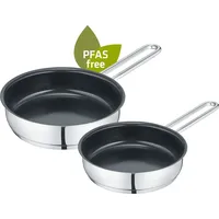 Berndes Mini Bratpfannen-Set 14 und 16 cm, Edelstahl, PFAS-frei