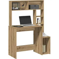 VidaXL Schreibtisch mit Regal Artisan-Eiche 100x45x140cm Holzwerkstoff