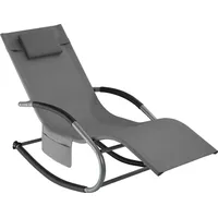 Tectake tectake® Gartenliege, ergonomisch, mit Komfort-Schwingbewegung, atmungsaktives, wasserabweisendes Textilene-Gewebe,