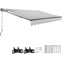 Tectake tectake® Gelenkarmmarkise, verschiedene Größen, stabile Gelenkarme, inkl. Wandhalterung