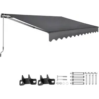 Tectake Gelenkarmmarkise Ornella 24 x 15 x 21 cm