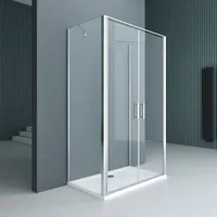 SoGood doporro Duschkabine Ravenna50K 90x120x90cm Duschabtrennung zwei Drehtüren ESG-Sicherheitsglas