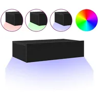 VidaXL TV-Schrank mit LED-Leuchten Schwarze Eiche 60 x 35