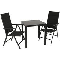 DEGAMO Gartengarnitur 3-tlg. Anthrazit