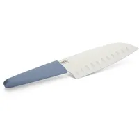 WOLL Santokumesser WOLL "Cutting Edge", blau, Klingenlänge 18cm, Edelstahl,