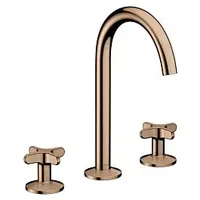 Hansgrohe AXOR One 3-Loch Waschtischarmatur 170 mit Kreuzgriffen und