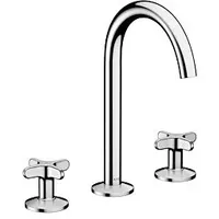 Hansgrohe AXOR One 3-Loch Waschtischarmatur 170 mit Kreuzgriffen und