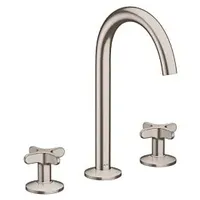 Hansgrohe AXOR One 3-Loch Waschtischarmatur 170 mit Kreuzgriffen und