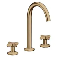 Hansgrohe AXOR One 3-Loch Waschtischarmatur 170 mit Kreuzgriffen und