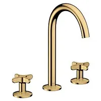 Hansgrohe AXOR One 3-Loch Waschtischarmatur 170 mit Kreuzgriffen und