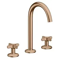 Hansgrohe AXOR One 3-Loch Waschtischarmatur 170 mit Kreuzgriffen und
