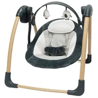 BOJUNGLE Babywippe mit Musik, Vibration und Spielbogen, shedy grey,