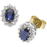 Luigi Merano Ohrstecker LUIGI MERANO Gelbgold 375 blau