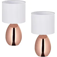 Relaxdays Nachttischlampe 2er Set