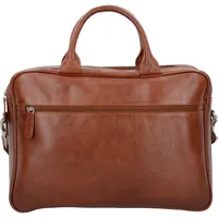 Dermata Aktentasche Leder 40 cm Laptopfach braun