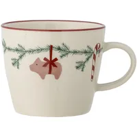 Bloomingville Yule Becher, Tasse, Natur, Steingut, T9,5xH8 cm, 300