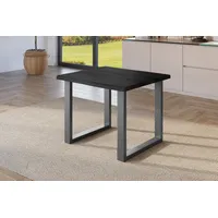 Sam möbel gmbh Esstisch Baumkante Holz-Optik Grau 80 x